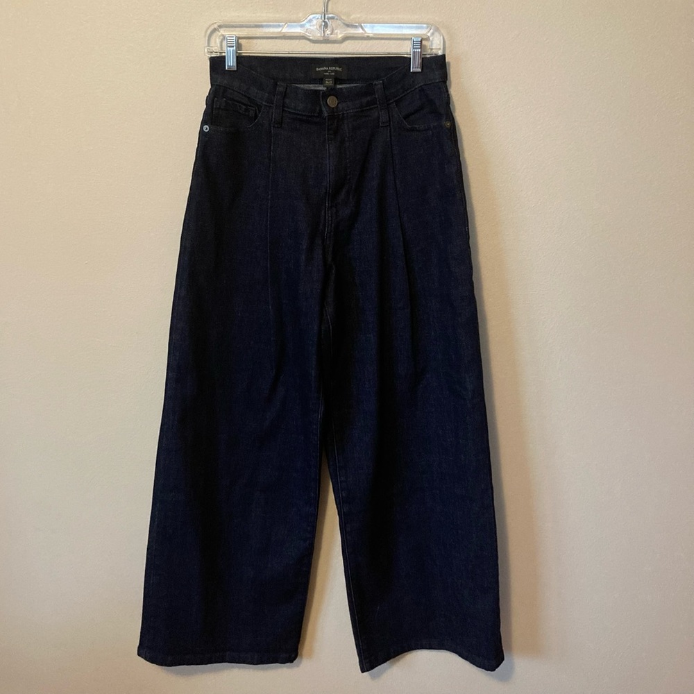 Banana Republic Factory Dark Blue Wide Leg Jeans